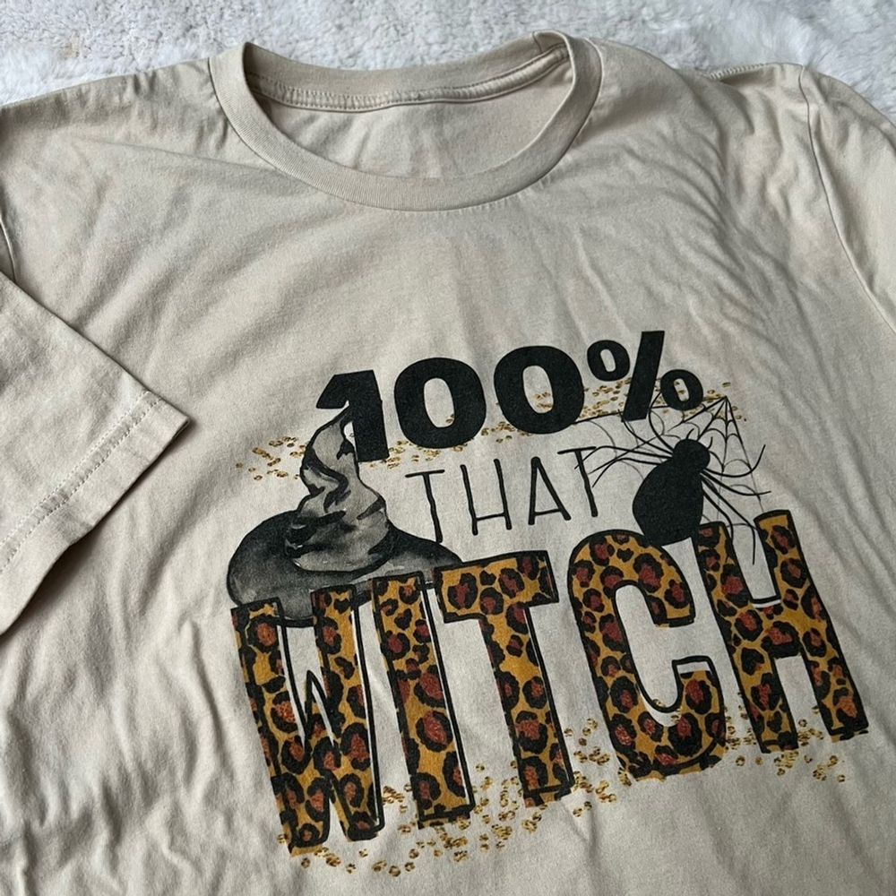 Halloween T-Shirt “100% That Witch” Size L XL